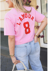 21Jewelz T-shirt l'amour - roze/rood