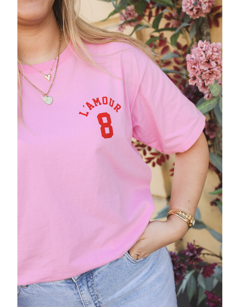 21Jewelz T-shirt l'amour - roze/rood