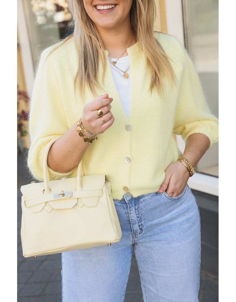 21Jewelz Wollig vestje met schoudervulling - geel