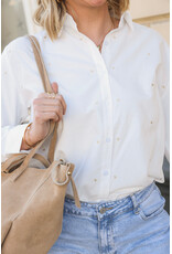 21Jewelz Blouse met hartjes - wit