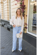 21Jewelz Geborduurde blouse met knoopjes - beige