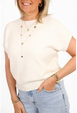 21Jewelz Truitje met structuur boord - ecru