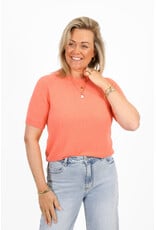 21Jewelz Effen basic truitje met korte mouw - koraal