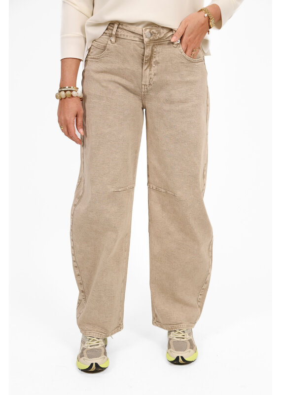 21Jewelz Barrel jeans - washed beige