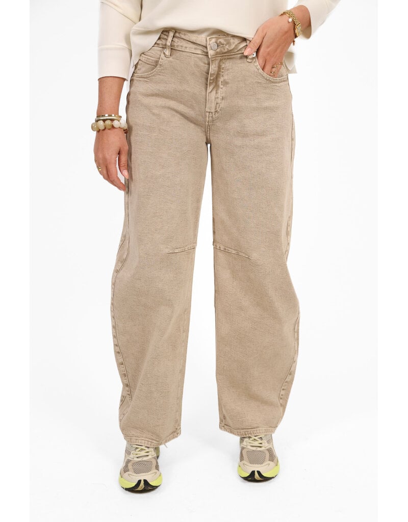 21Jewelz Barrel jeans - washed beige