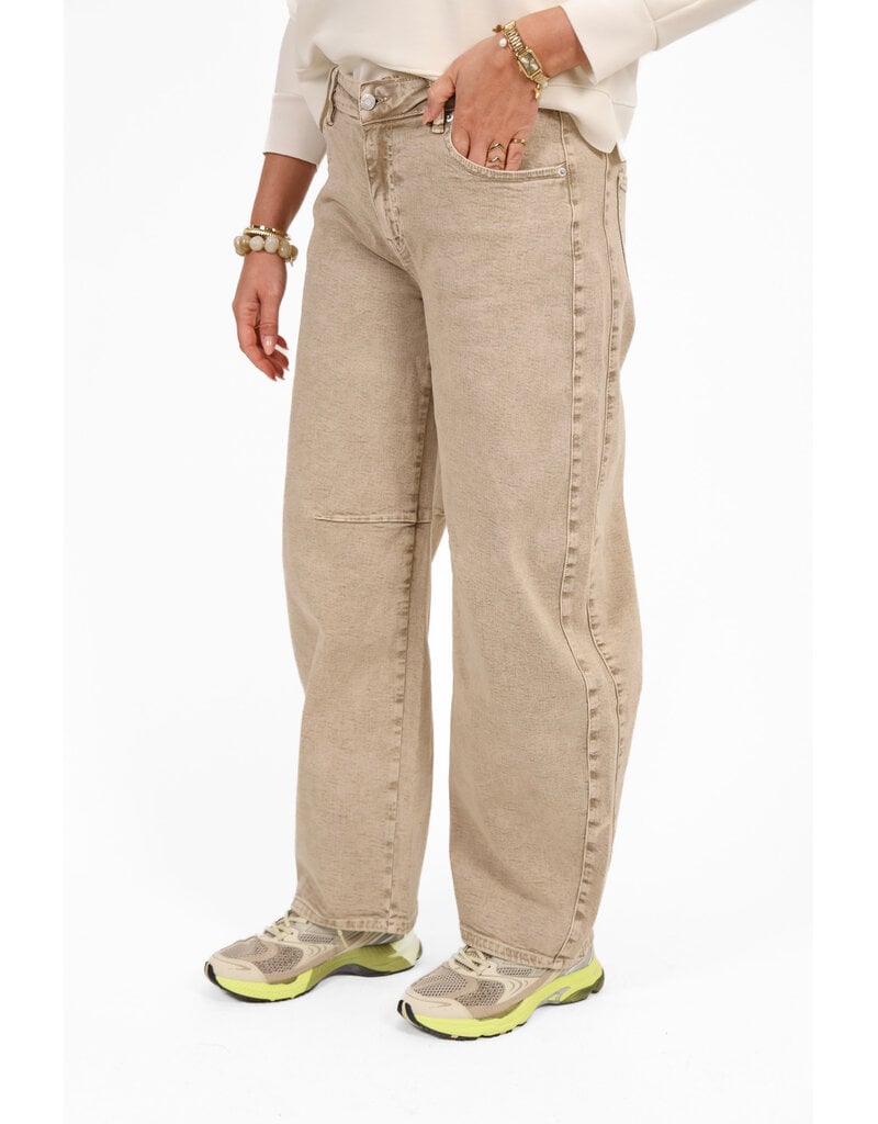 21Jewelz Barrel jeans - washed beige
