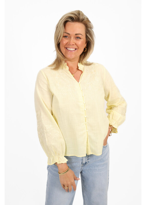 21Jewelz Blouse met beige broderie - geel