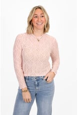 21Jewelz Kanten top met ruitpatroon - lichtroze