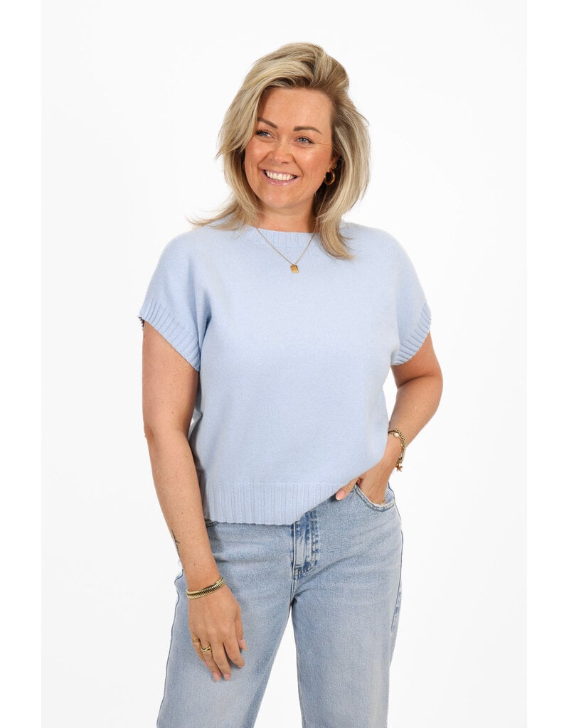 21Jewelz Truitje met structuur boord - blauw