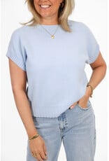 21Jewelz Truitje met structuur boord - blauw