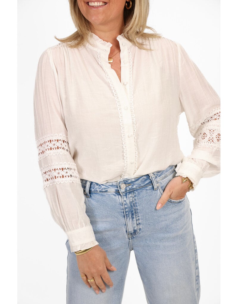 21Jewelz Blouse met sierlijke details - wit