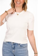 21Jewelz Truitje met korte pofmouwen - wit