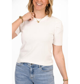 21Jewelz Truitje met korte pofmouwen - wit