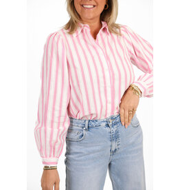 21Jewelz Blouse met strepen - wit/roze