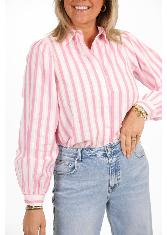 21Jewelz Blouse met strepen - wit/roze