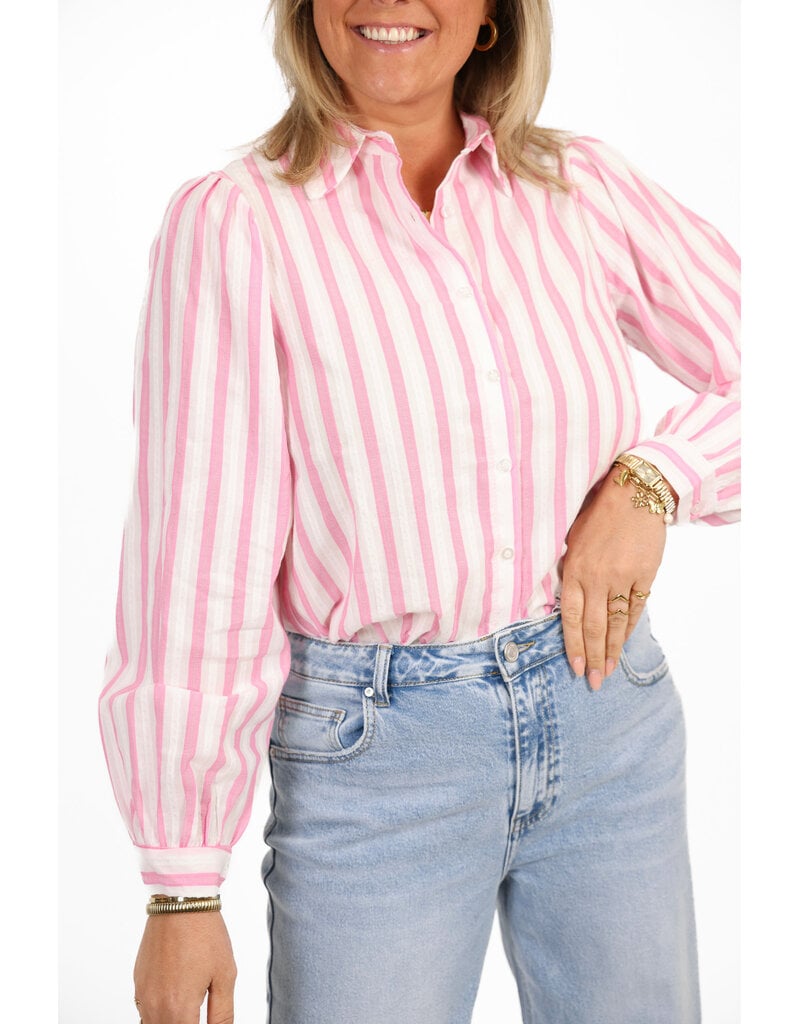 21Jewelz Blouse met strepen - wit/roze