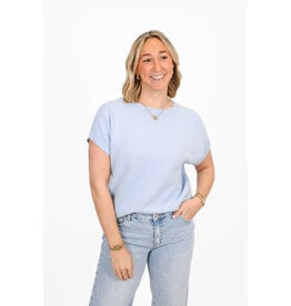 21Jewelz Truitje met structuur boord - blauw