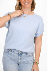 21Jewelz Truitje met structuur boord - blauw