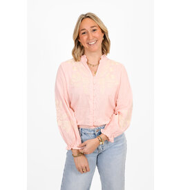 21Jewelz Blouse met beige broderie - roze