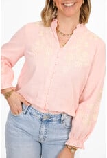 21Jewelz Blouse met beige broderie - roze