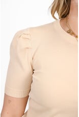 21Jewelz Truitje met korte pofmouwen - beige