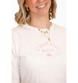21Jewelz T-shirt Côte d'Azur - wit/roze