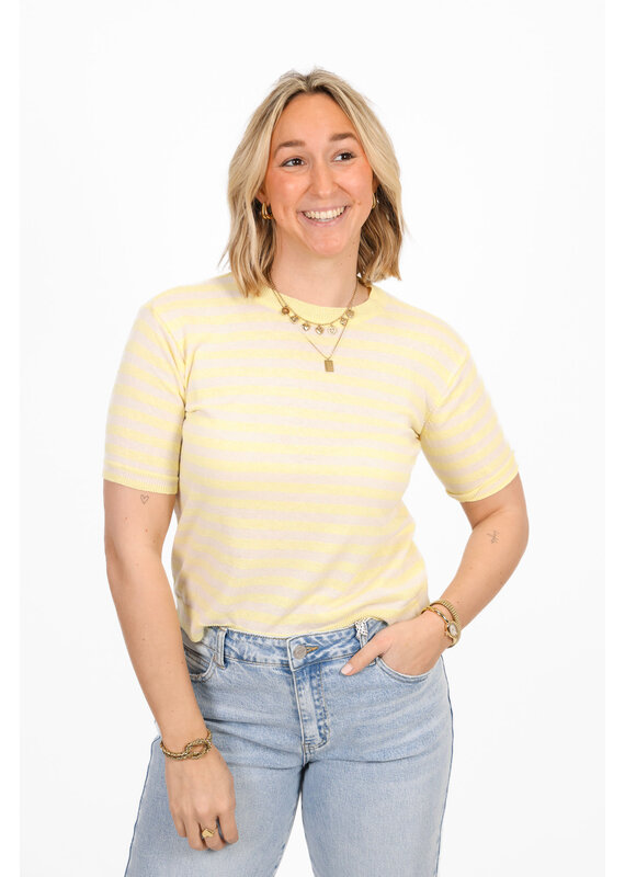 21Jewelz Gestreept shirtje - geel