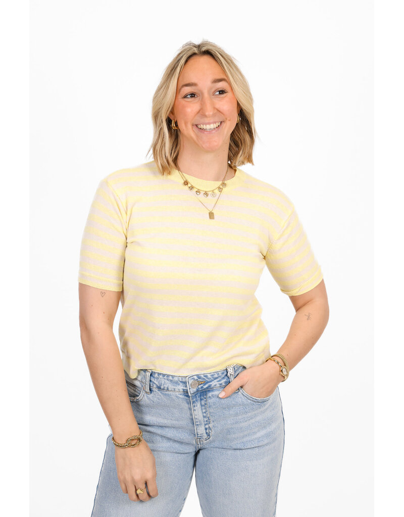 21Jewelz Gestreept shirtje - geel