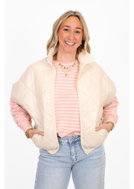 21Jewelz Gewatteerde bodywarmer - ecru