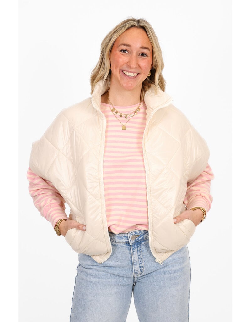 21Jewelz Gewatteerde bodywarmer - ecru