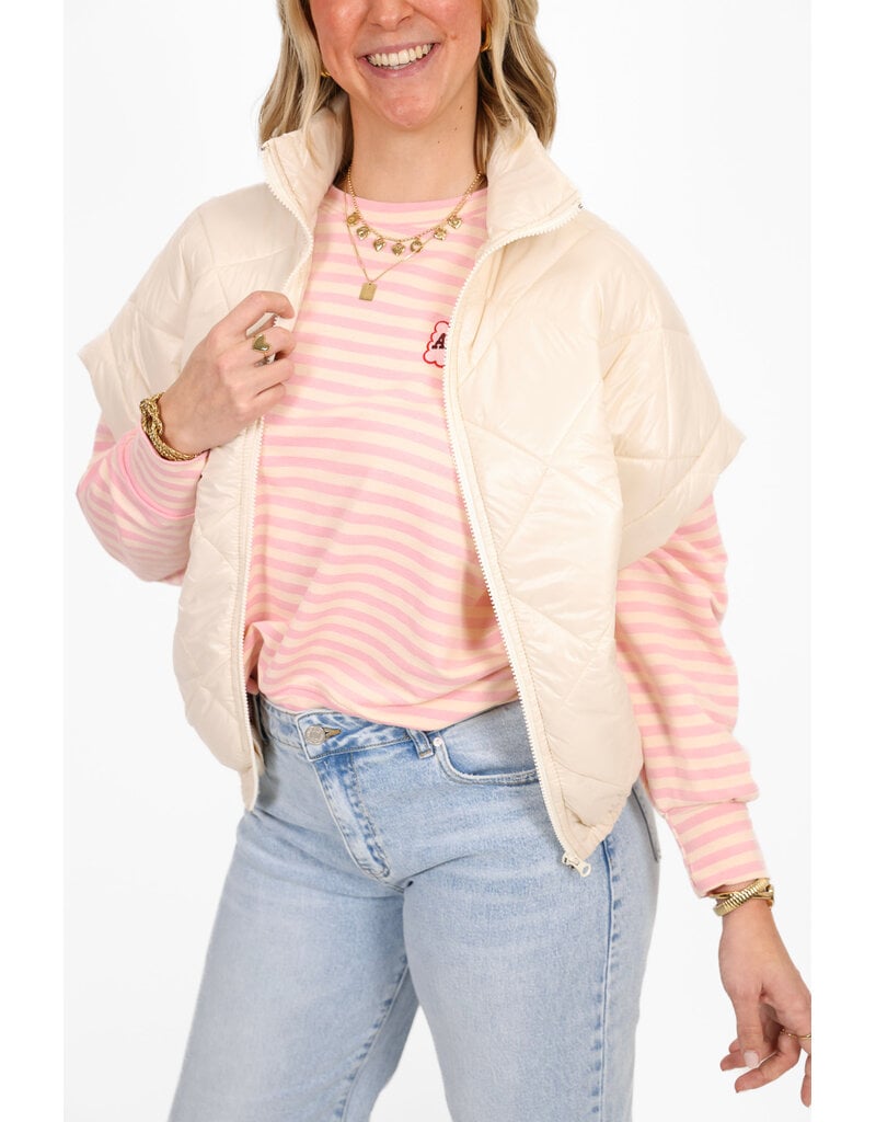 21Jewelz Gewatteerde bodywarmer - ecru