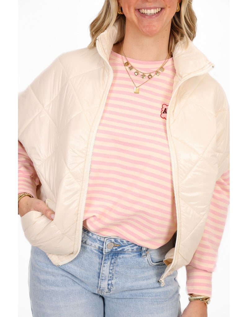 21Jewelz Gewatteerde bodywarmer - ecru