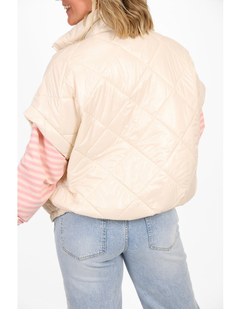 21Jewelz Gewatteerde bodywarmer - ecru