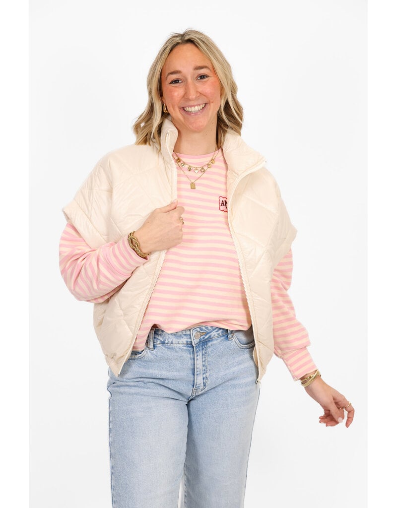 21Jewelz Gewatteerde bodywarmer - ecru