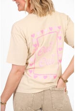 21Jewelz T-shirt Oui Oui - beige/roze