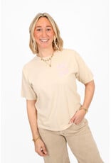 21Jewelz T-shirt Oui Oui - beige/roze