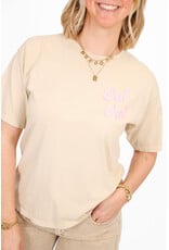 21Jewelz T-shirt Oui Oui - beige/roze