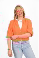 21Jewelz Wollig vestje met schoudervulling - koraal