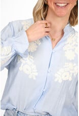 21Jewelz Broderie blouse - blauw