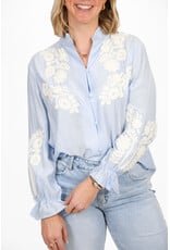 21Jewelz Broderie blouse - blauw