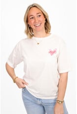 21Jewelz T-shirt met hartje - wit/roze