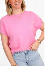 21Jewelz Truitje met structuur boord - roze