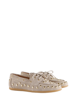 DWRS DWRS | Latty big studs - suede beige