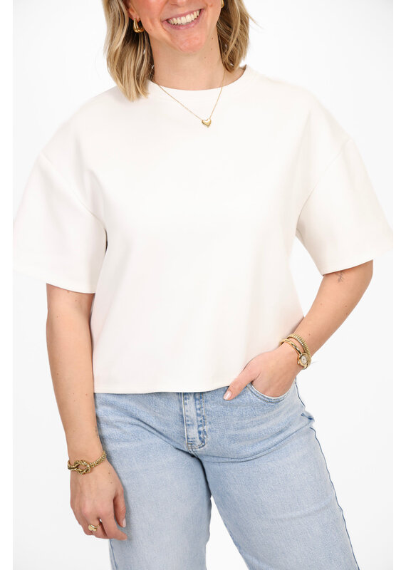 21Jewelz Effen boxy shirt - wit