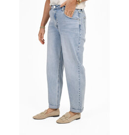 21Jewelz Mom jeans met omgeslagen pijp - lichtblauw