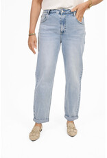 21Jewelz Mom jeans met omgeslagen pijp - lichtblauw