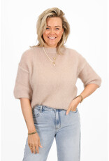 21Jewelz Losvallend wollig truitje met korte mouw - beige