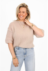 21Jewelz Losvallend wollig truitje met korte mouw - beige