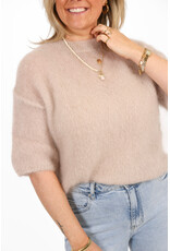 21Jewelz Losvallend wollig truitje met korte mouw - beige