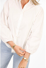 21Jewelz Effen lange blouse met pofmouw - wit
